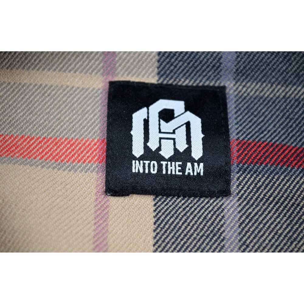 Lot of 2 Into The AM Flannel Shirts Mens 2XL Brown Black & Cream Red Black - Picture 15 of 16